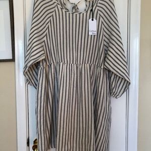 Cotton Bleu Striped Dress